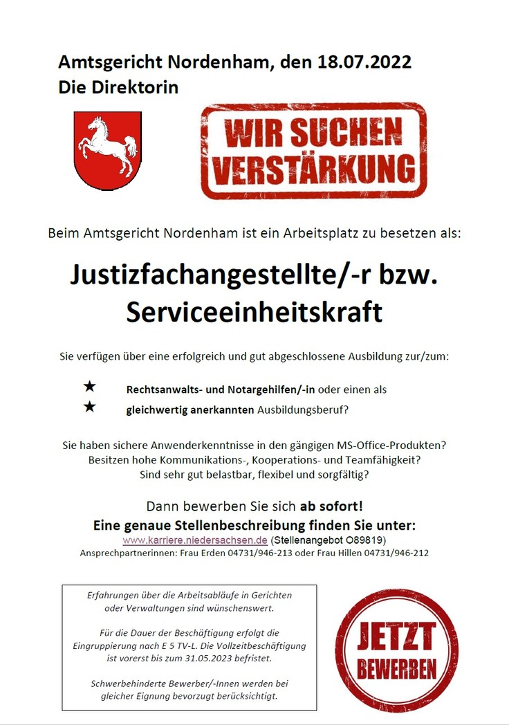 Stellenausschreibung